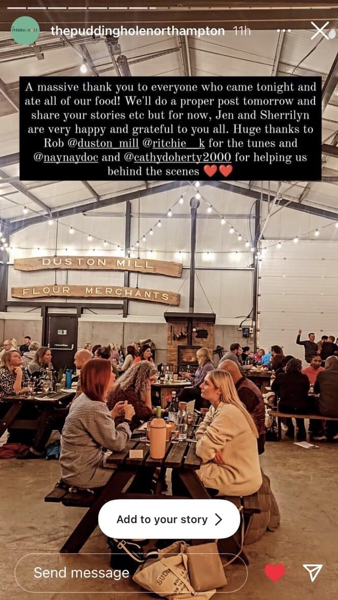 Food and drink at Duston Mill